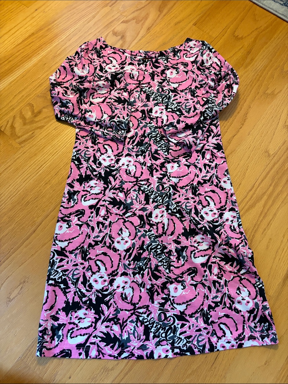 Lilly Pulitzer Bay Dress Hibiscus Pink Hanging With My Boo size XXS